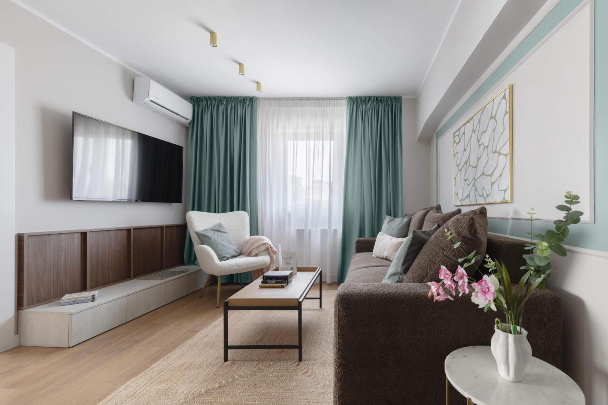 בוקרשט Holt - Sublime Minty Green 1Br On The Park מראה חיצוני תמונה